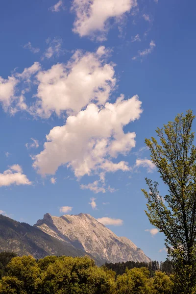 Foto Bild Panorama Blick Auf Alpen Gipfel Hintergrund — Stockfoto