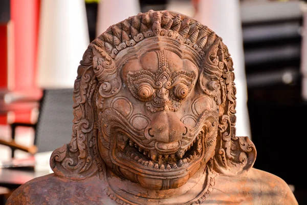 Velho Oriental Budista Estátua Esculturas Tailandês Arte — Fotografia de Stock