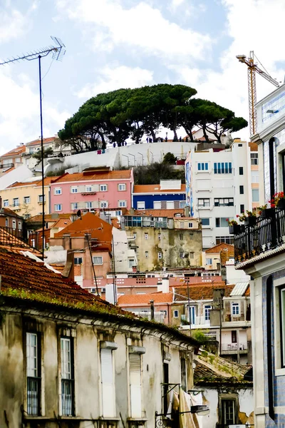 Straße Der Altstadt Von Lissabon Portugal Schönes Foto Digitales Bild — Stockfoto