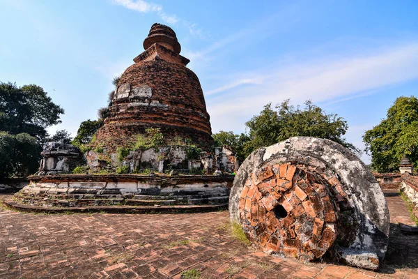 Old Thai Ruins Ayutthaya Beautiful Photo Picture Taken Thailand Southeast — Stock Photo, Image
