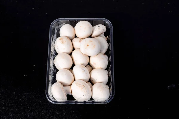 Zdjęcie Fresh White Mushroom Food Texture Tło — Zdjęcie stockowe