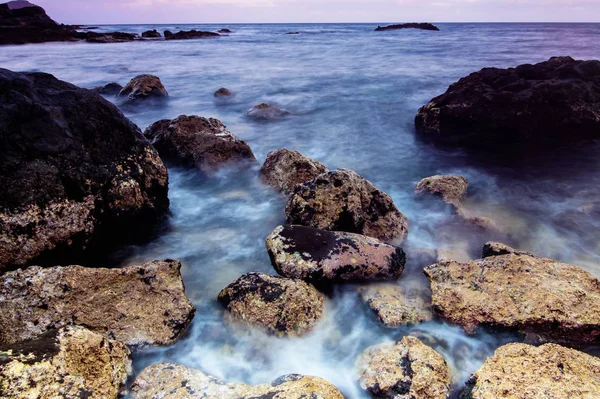 Lång Exponering Bild Havskusten Teneriffa — Stockfoto