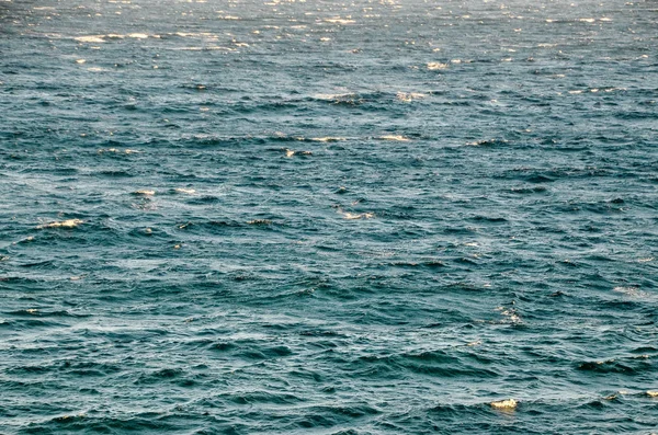 Blaues Stilles Meerwasser Mit Wellen Natürlicher Hintergrund Foto Textur — Stockfoto