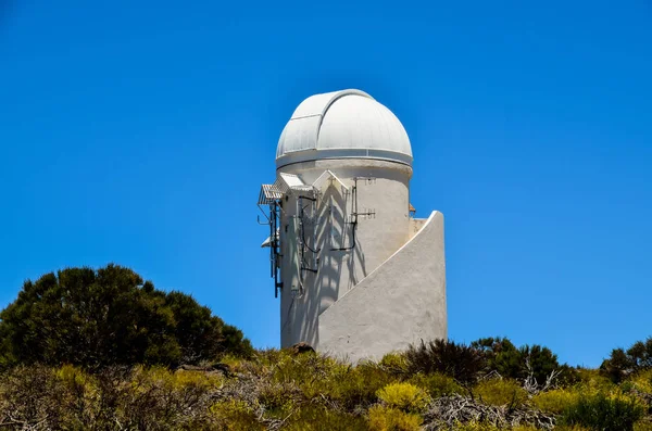 Spanyolországi Tenerifében Található Teide Csillagászati Obszervatórium Teleszkópjai — Stock Fotó