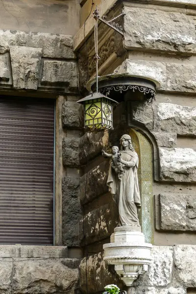 Estátua Maria Virgem Com Jesus Bela Foto Imagem Digital — Fotografia de Stock