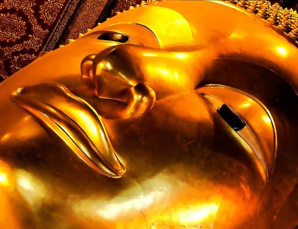 Typické Thajský Buddha Ruční Socha Grunge Pozadí — Stock fotografie