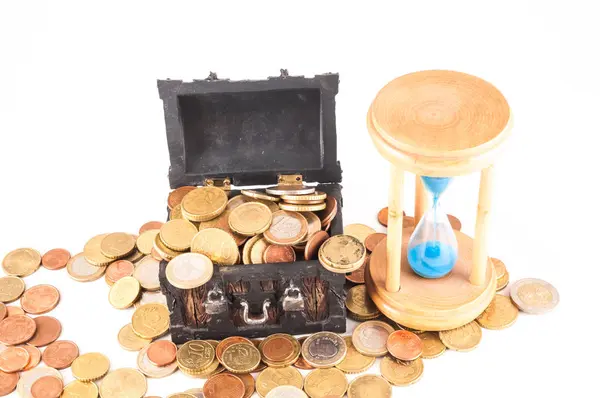 Obraz Business Money Concept Idea Treasure Trunk Pieniądze — Zdjęcie stockowe