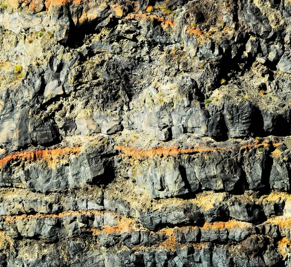加那利群岛火山岩背景结构 — 图库照片