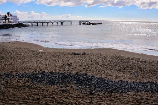 Spagnolo Panorama Arrieta Lanzarote Tropicale Isole Canarie Spagna — Foto Stock