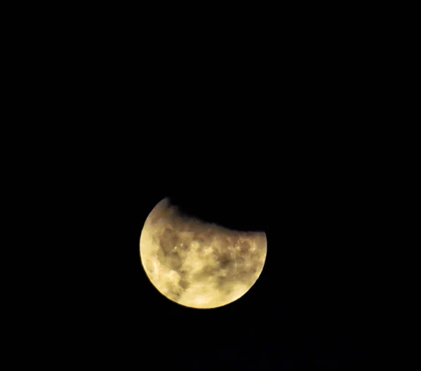 Moon Eclipse Closeup Mostrando Detalhes Superfície Lunar — Fotografia de Stock