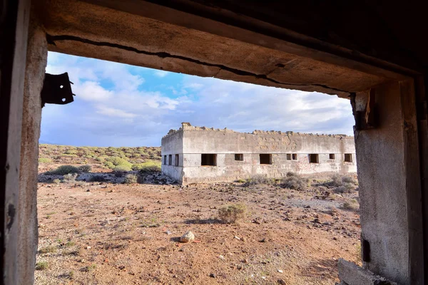 Verlassene Gebäude Einer Militärbasis Auf Teneriffa Kanarische Inseln Spanien — Stockfoto