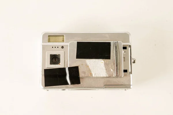 Oude Digitale Compacte Camera Vintage Object Achtergrond — Stockfoto