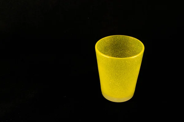 Primer Plano Del Vaso Agua Objeto Sobre Fondo Blanco —  Fotos de Stock