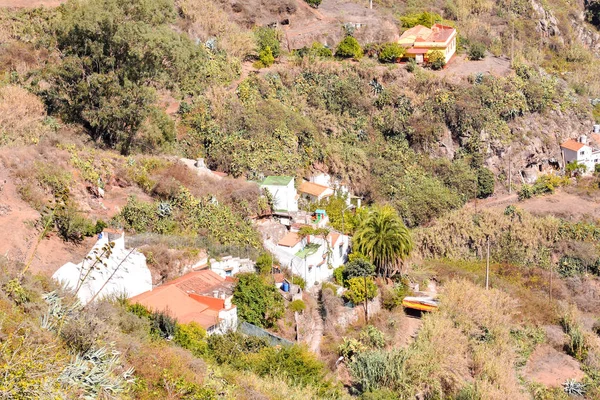 Spaans Uitzicht Landschap Gran Canaria Tropische Vulkanische Canarische Eilanden Spanje — Stockfoto