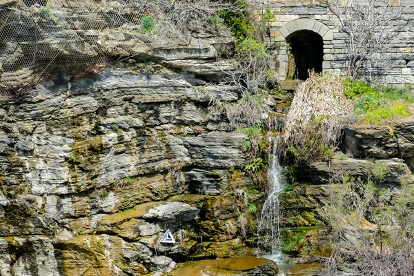 Vattenfall Skogen Vacker Foto Digital Bild — Stockfoto