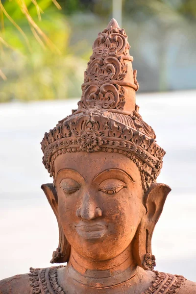 Antiguo Budista Oriental Estatua Tallas Arte Tailandés — Foto de Stock