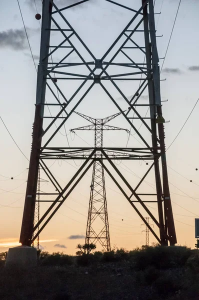 High Voltage Electric Transmission Tower Energy Pylon — Stock Photo, Image