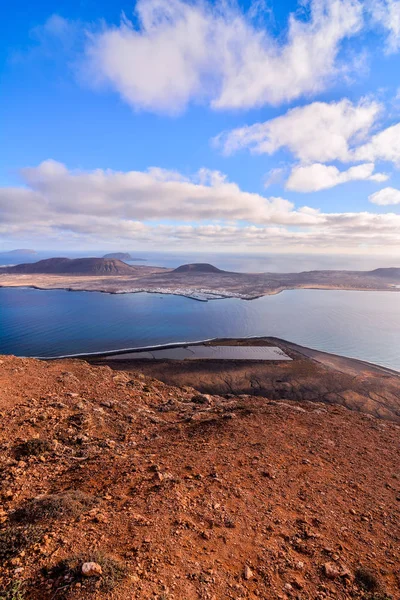 Paisagem Mirador Del Rio Lanzarote Ilhas Canárias Vulcânicas Tropicais Espanha — Fotografia de Stock