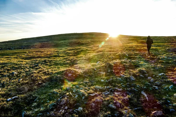 Sunset Mountains Beautiful Photo Digital Picture — Stock Photo, Image