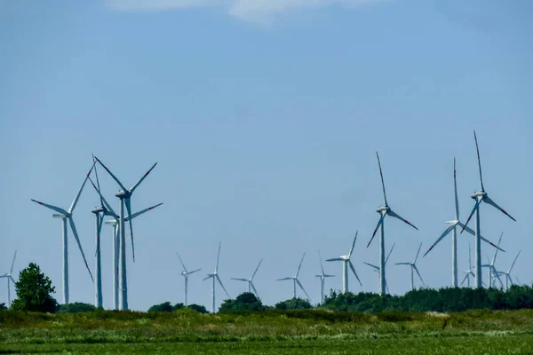 Ветряные Турбины Поле Красивые Фото Цифровое Изображение — стоковое фото