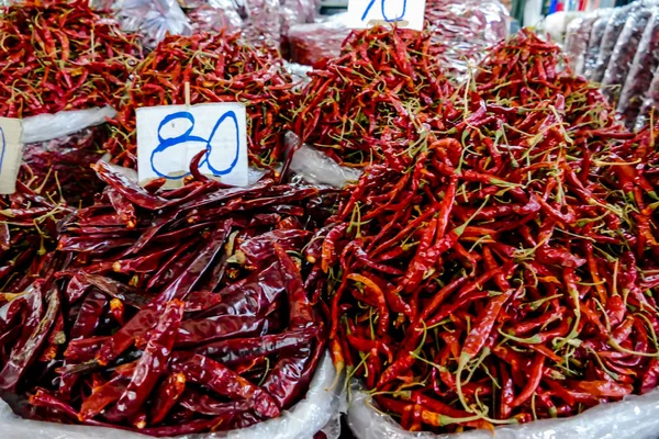 Красный Горячий Перец Рынке Красивые Фото Цифровые Изображения — стоковое фото