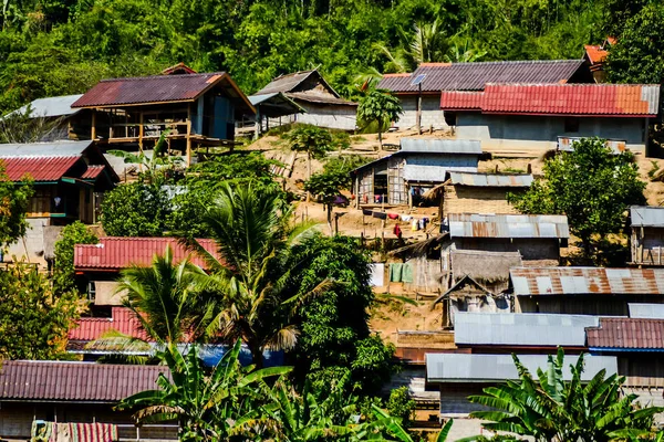 Vesnice Thajsku Krásné Foto Digitální Obraz — Stock fotografie