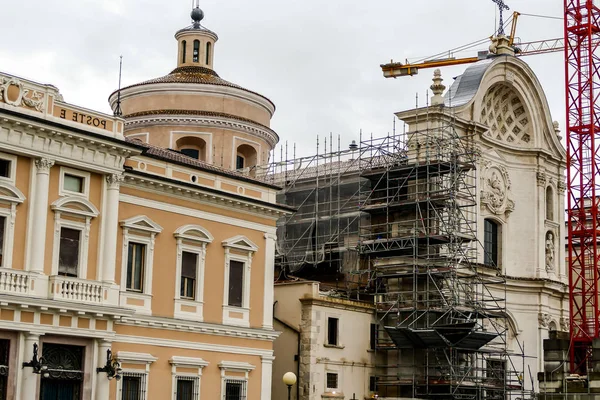 Vista Sulla Città Medievale Provincia Aquila Abruzzo — Foto Stock