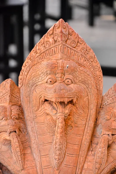 Velho Oriental Budista Estátua Esculturas Tailandês Arte — Fotografia de Stock