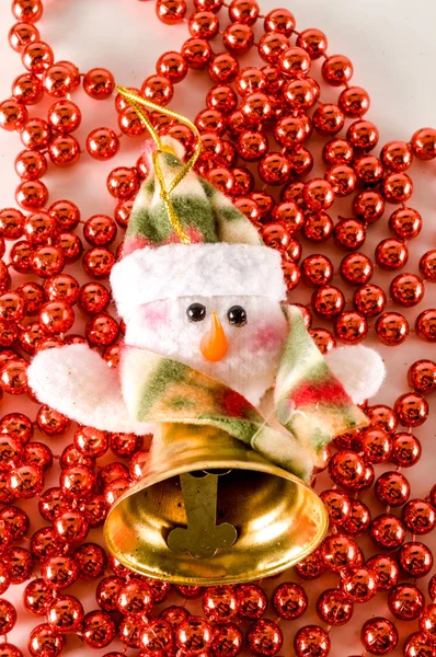 Beyaz Arka Planda Vinatge Noel Süslemesi — Stok fotoğraf