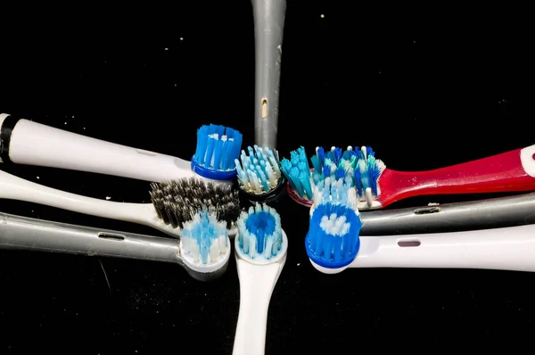 Close Toothbrush Object Plain Background — Stock Photo, Image