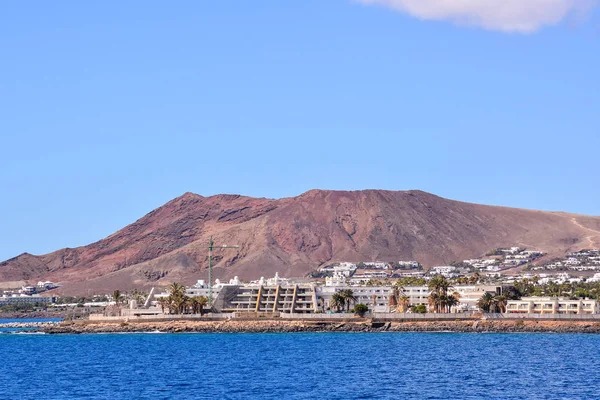 Spanischer Blick Landschaft Auf Lanzarote Tropische Vulkanische Kanarische Inseln Spanien — Stockfoto