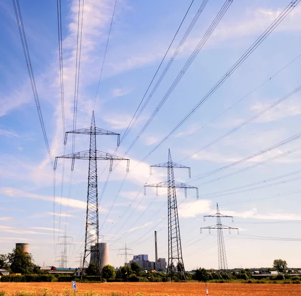 高圧送電塔 エネルギー パイロン — ストック写真