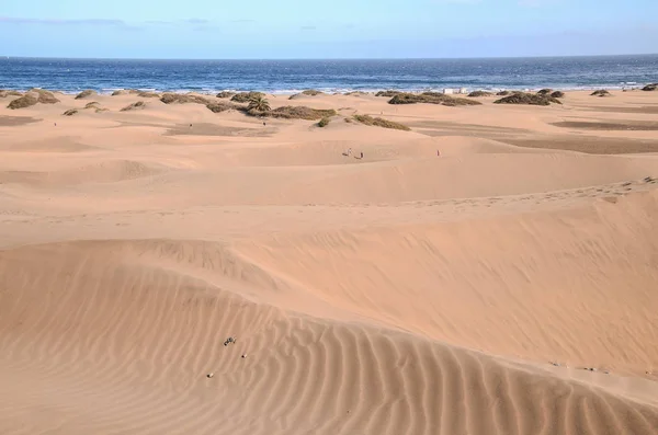 Dune Sabbia Nel Deserto Maspalomas Isola Gran Canaria Spagna — Foto Stock