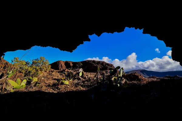 Spanish View Landscape Tropical Volcanic Canary Islands Spain — Stock Photo, Image