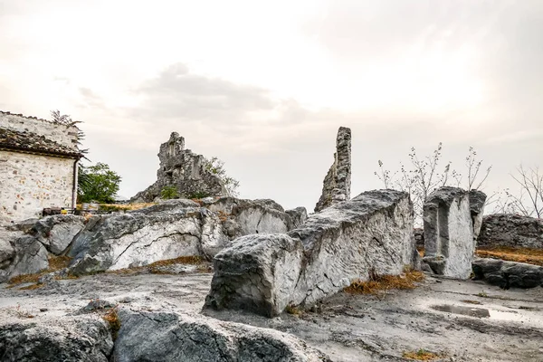 Staré Město Gessopalena Veřejné Archeologické Naleziště Staré Středověké Vesnice Sádrovcové — Stock fotografie