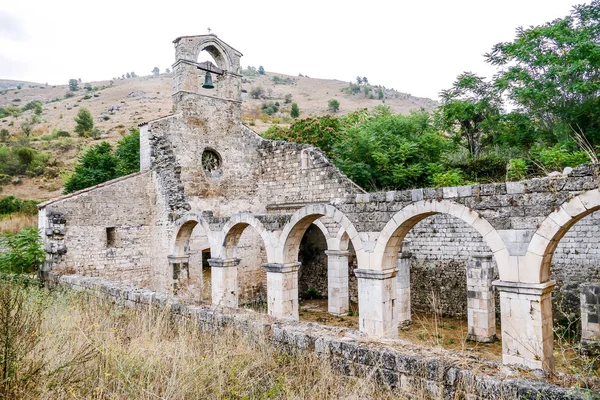 San Clemente Klášter Zřícenina Kostela Abruzzo Kraj — Stock fotografie