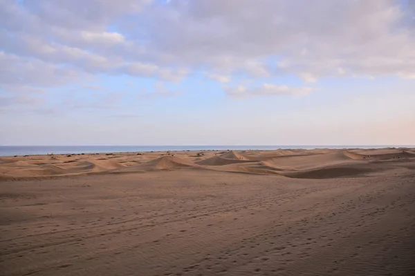 Deserto Com Dunas Areia Maspalomas Gran Canaria Espanha — Fotografia de Stock