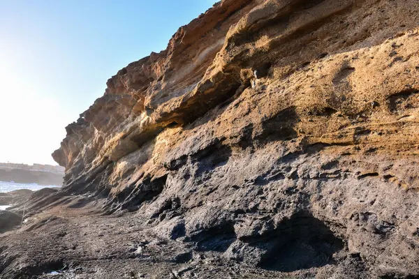 Photo Magnifique Vue Sur Côte Océan Montana Amarilla Tenerife — Photo