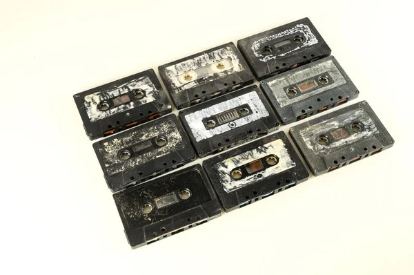 Photo Selection Old Audio Cassettes — Stock Photo, Image