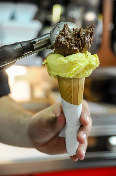 Helado Cono Foto Hermosa Foto Digital — Foto de Stock