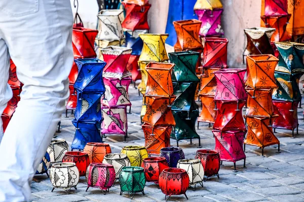 Kleurrijke Tassen Markt Mooie Foto Digitale Foto — Stockfoto