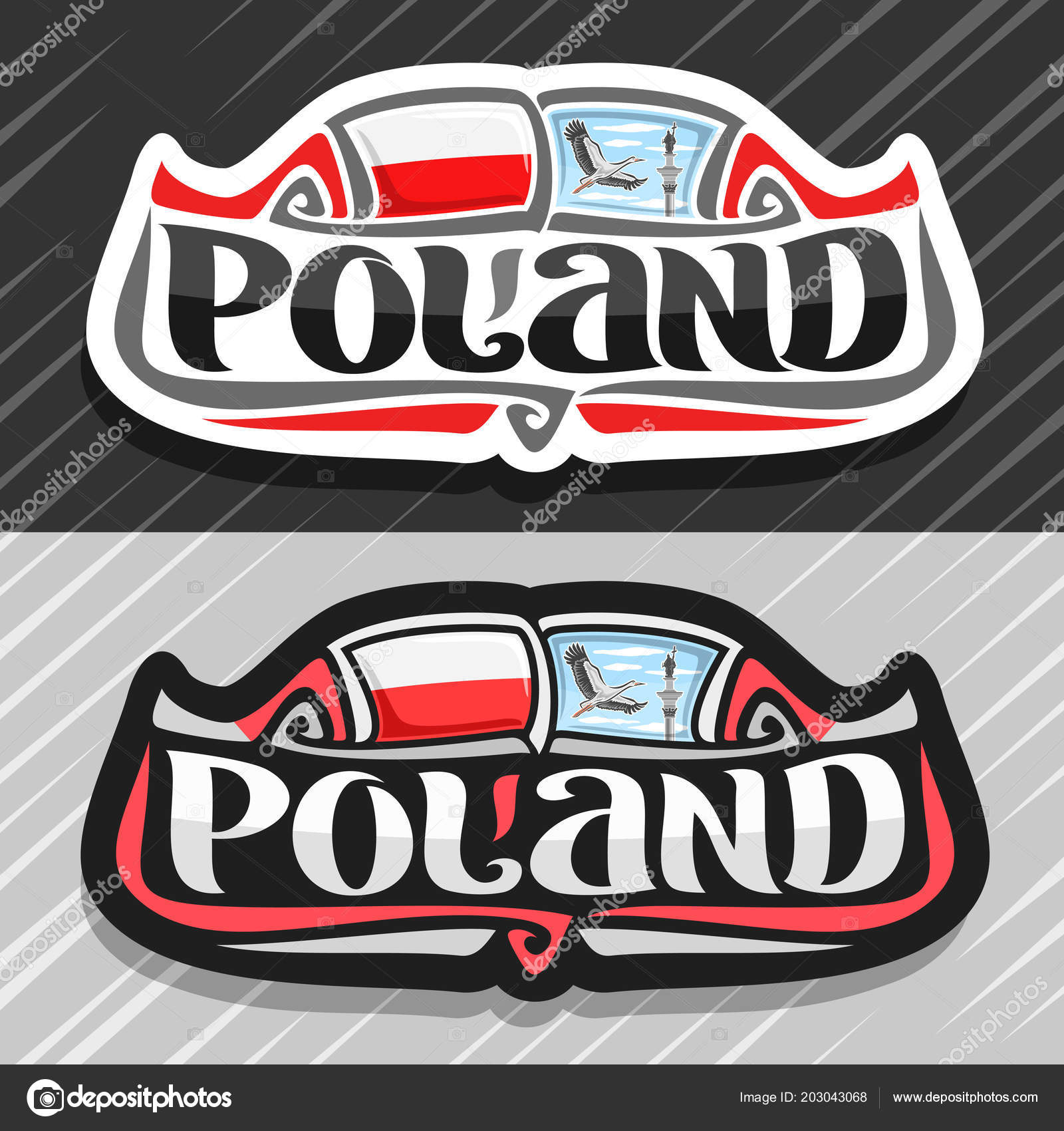 Flag of Poland FRIDGE MAGNET 
