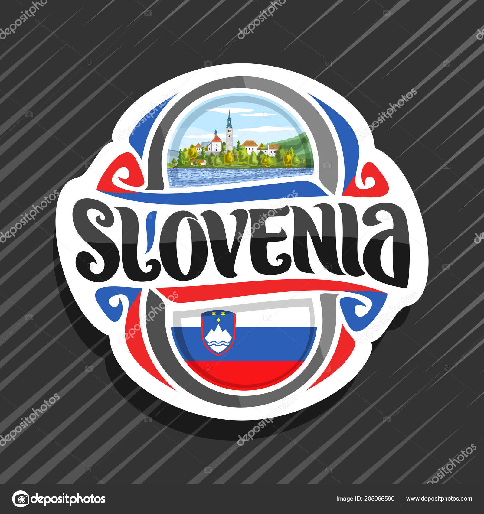 Flag of Slovenia fridge magnet Calamita da frigo Flag of Slovenia fridge magnet Calamita da frigo