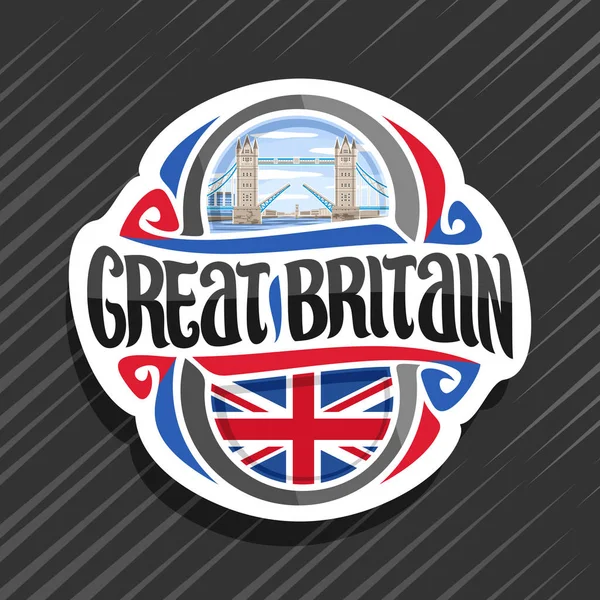 Ország Nagy Britannia Egyesült Királyság Állami Zászló Union Jack Hűtőmágnes — Stock Vector