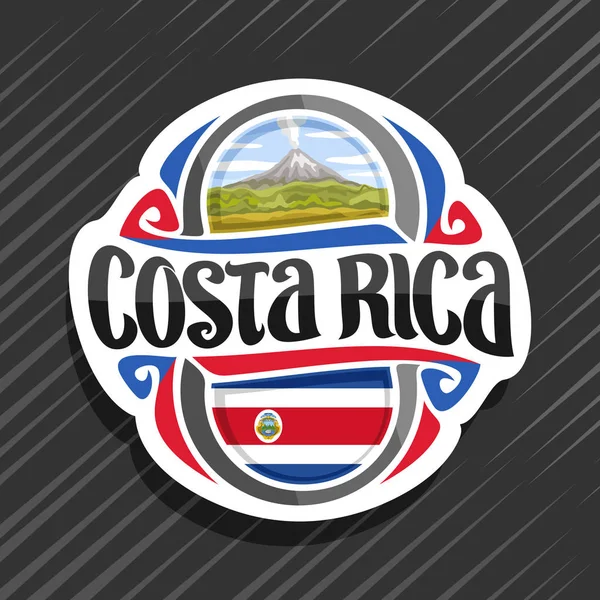 Wektor Logo Dla Kraju Costa Rica Magnes Lodówkę Państwa Bandery — Wektor stockowy