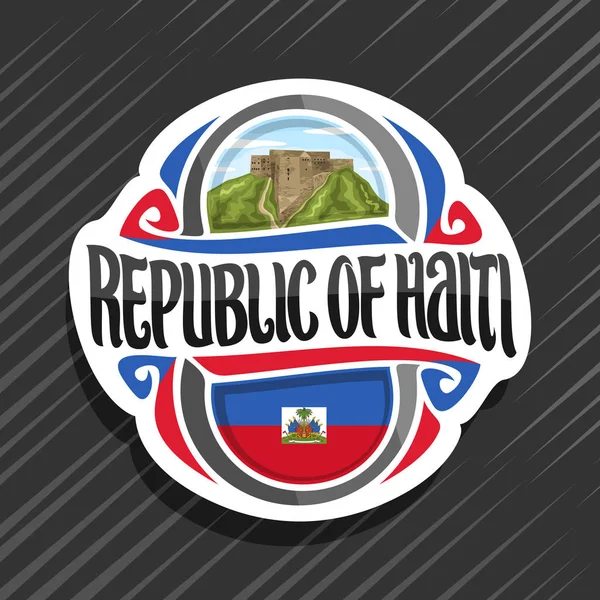 Logotipo Vetor Para República Haiti Ímã Geladeira Com Bandeira Estado —  Vetores de Stock