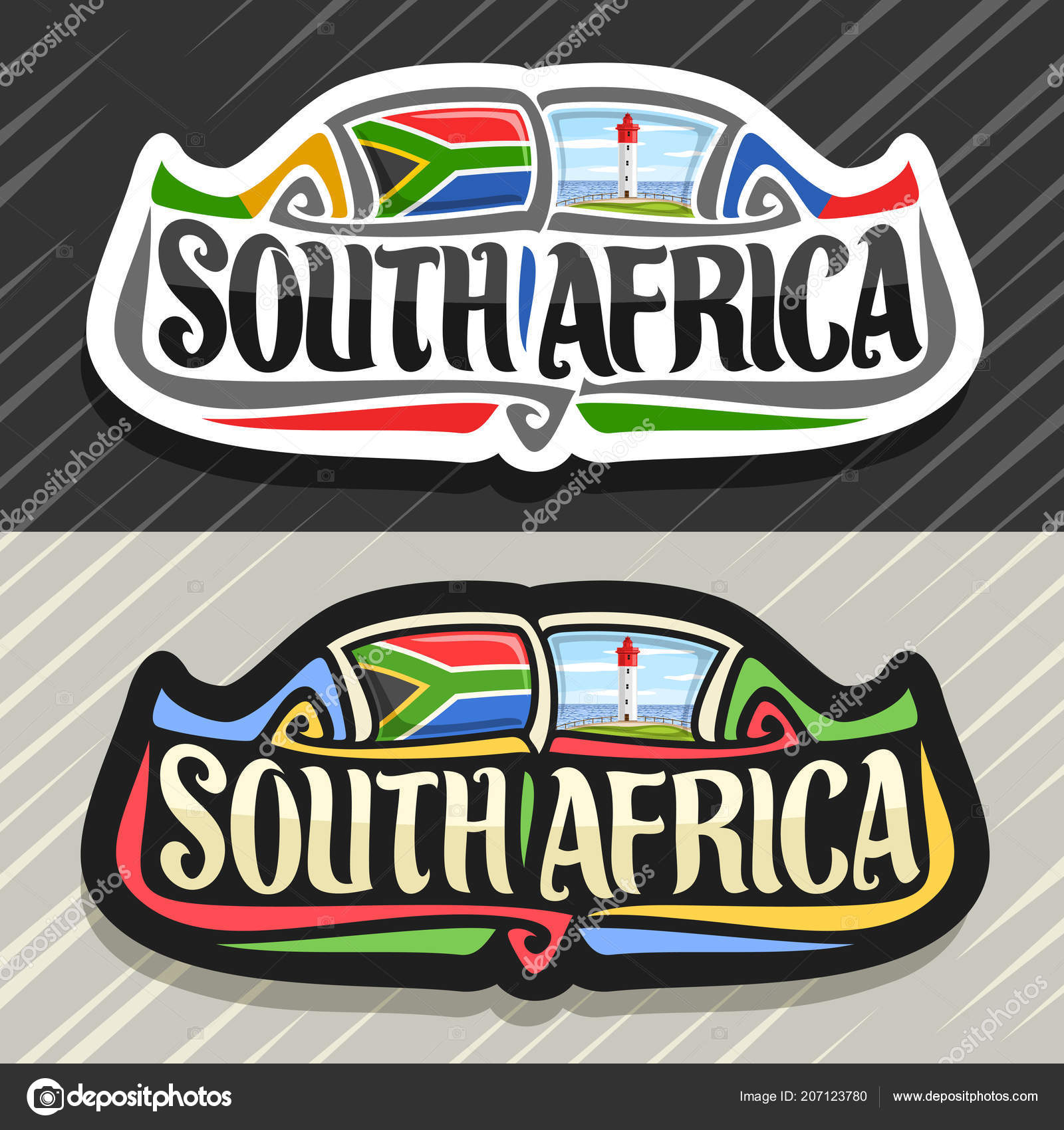 Vector Logo South Africa Country Fridge Magnet South African State