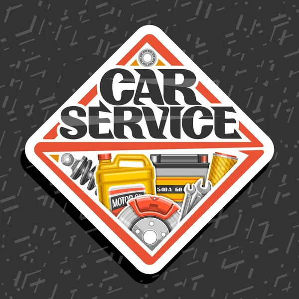 Logo Vectoriel Pour Service Voiture Autocollant Blanc Avec Ensemble Différentes — Image vectorielle