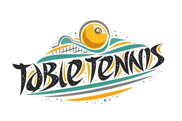 Vektor Logo Für Tischtennis Umriss Kreative Illustration Des Treffers Ball — Stockvektor