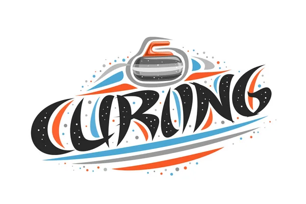 Vector Logo Voor Curling Creatieve Illustratie Van Omtrek Van Het — Stockvector